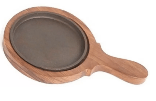 SAIFPRO 5 inch Round Sizzler Plate with Handle Sizzler Tray - Image 2